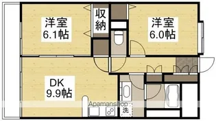 カーサフィオーレ西市駅前【902号室】の間取り