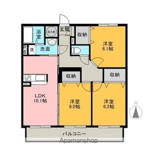 ブレインマンション若葉【201号室】の間取り