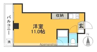 1Rの間取り画像