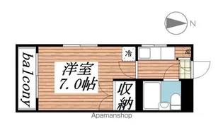 東京都武蔵野市中町3丁目【マンション】の間取り