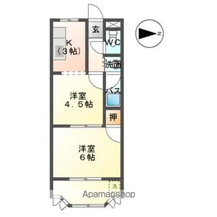 シャンブルクレールUⅠ【1階】の間取り