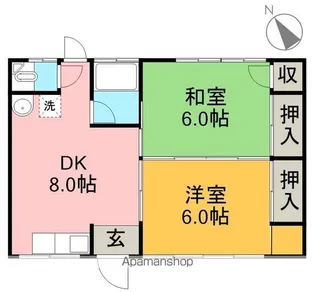 武田マンション(六泉寺)【1階】の間取り