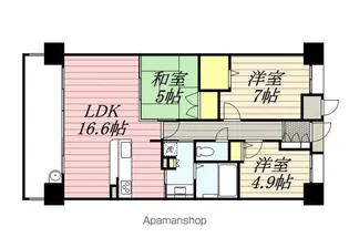 ロイヤルクレスト助信【3階】の間取り