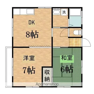 セゾンペアー【1階】の間取り