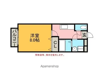 シャトーリ牧御堂 A【108号室】の間取り