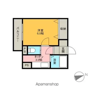 ヤマダハイツ【3階】の間取り