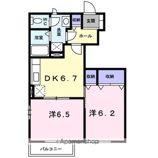 ローズスクエアー【1階】の間取り