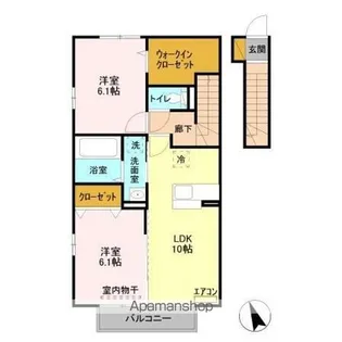 ヴェルドミールII【2階】の間取り