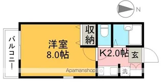ハウスOZ B棟【2階】の間取り