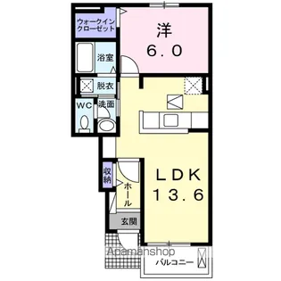 コッティ クワハラⅡ【1階】の間取り