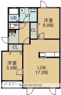 ルミエール【201号室】の間取り