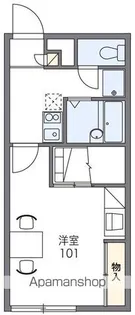 レオパレスドミール七飯【1階】の間取り