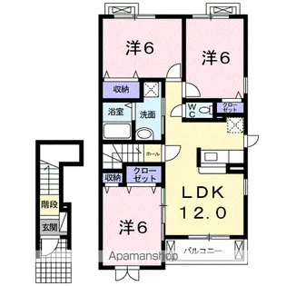 メゾン・ミニョン B【2階】の間取り