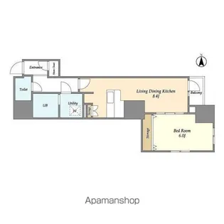 プレール・ドゥーク錦糸公園前【6階】の間取り