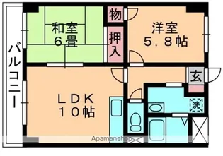 ハイツエーデルワイスⅢ【4階】の間取り
