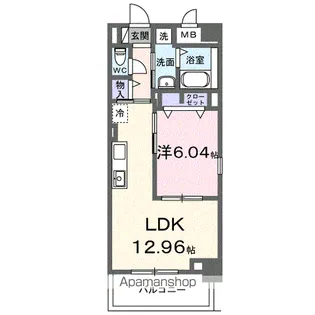 メルベージュ久留米【1階】の間取り
