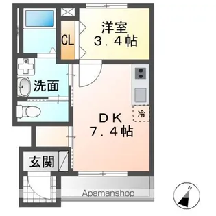 プルメリア(PLUMERIA)【1階】の間取り