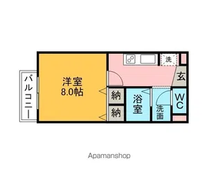 クレア石原A棟【102号室】の間取り