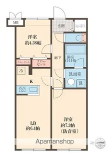 LIBERTE沼袋【1階】の間取り