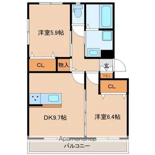 KAHARA【1階】の間取り