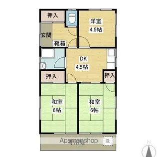 愛媛県松山市北久米町【一戸建】の間取り