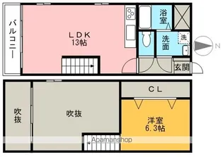 リューレント河原町【10階】の間取り