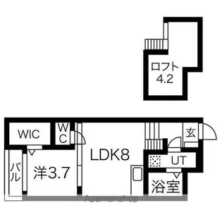 1LDKの間取り画像