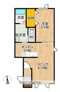 1LDKの間取り画像