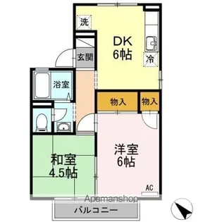 セジュール松原【2階】の間取り