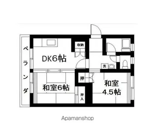 土山ハイツ【304号室】の間取り