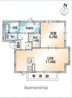 シャーメゾン ディオスエルマーナ【1階】の間取り
