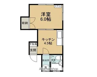 FEEL FINE SHINODA【205号室】の間取り