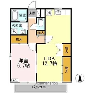 アモロッソ S&S【2階】の間取り