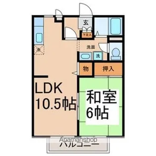 ヴィラ東野【102号室号室】の間取り