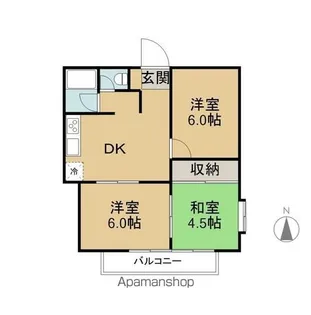 ロイヤルハイツ【2階】の間取り