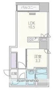 ビッグタワー大通公園【707号室】の間取り