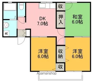 マンションハウス中村Ⅱ【201号室】の間取り