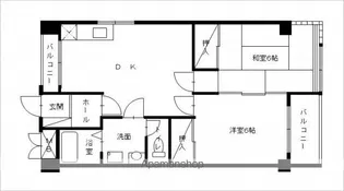 ハイタウン庚午北【4階】の間取り