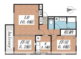 パセオ青葉の森参番館【2階】の間取り