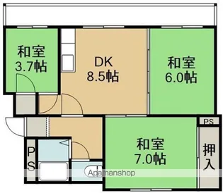 幸マンション【202号室】の間取り