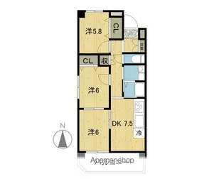 第5熊野ビル【2階】の間取り