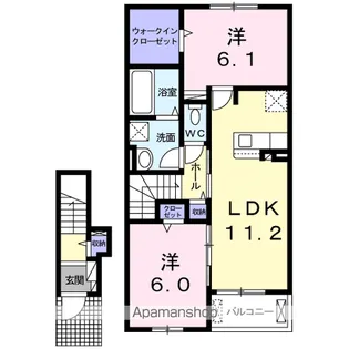 モンフレール沖代【2階】の間取り