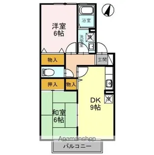 ドミールシャルマン【2階】の間取り