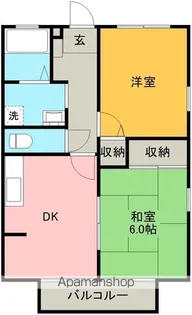 フォブール宮浦B棟【103号室】の間取り