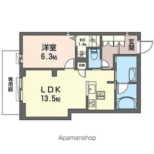 ヴィラ ロベリア【104号室】の間取り