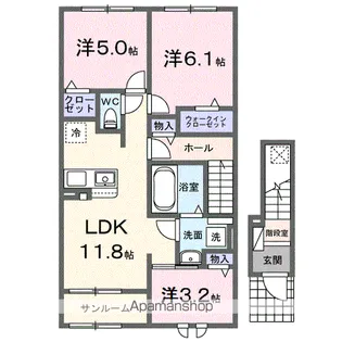 ステイズ 河合【2階】の間取り