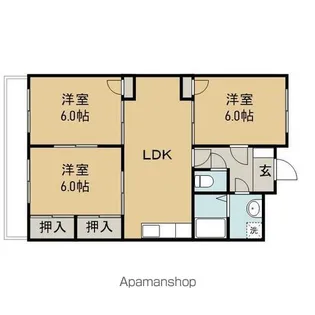 ルミウス恵美須【413号室】の間取り