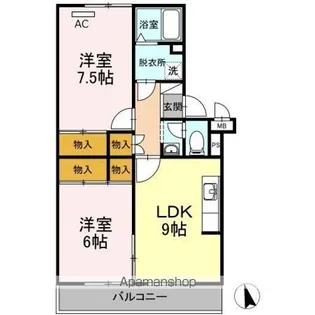 ファミーユ杁ヶ池【3階】の間取り