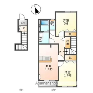 2DKの間取り画像