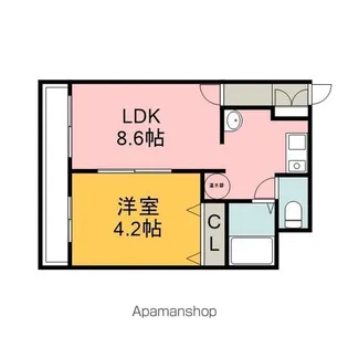フルールブローニュ【403号室】の間取り